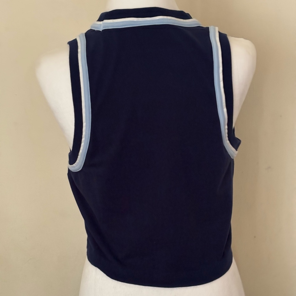 Adidas Women’s Navy Tank Top with Light Blue Accents - Picture 7 of 8